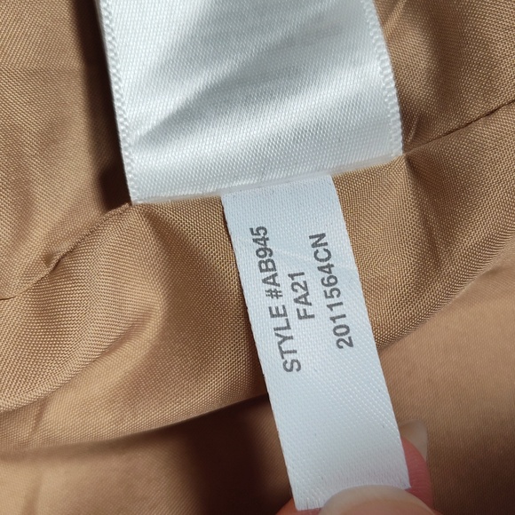 J. Crew City Coat Wool High Collar Long Winter Coat Tan Brown 2 - Picture 16 of 16